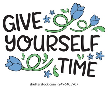 Positive Quotes Flower Sticker Set