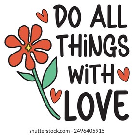 Positive Quotes Flower Sticker Set