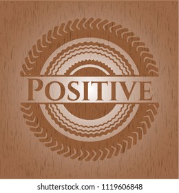 Positive realistic wood emblem