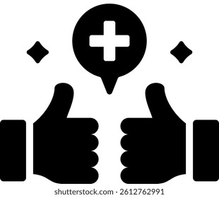 Positive Reinforcement Icon Glyph Vector Illustration