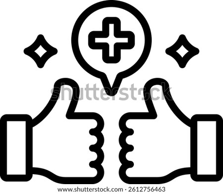 Positive Reinforcement Icon Outline Vector Illustration