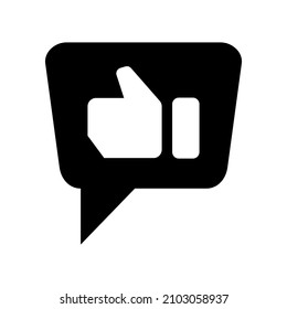 Positive Response icon isolated on white background