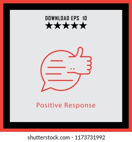 Positive Response  line icon