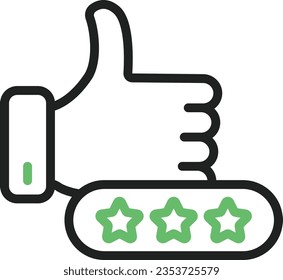 Positive Review Icon image. Suitable for mobile application.