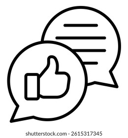 Positive Review icon line vector illustration