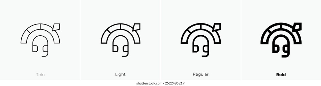 ícone de revisão positiva. Design fino, leve, regular e negrito, isolado no fundo branco