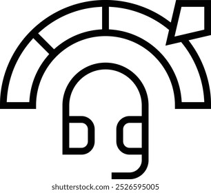 positive review icon. Thin linear style design isolated on white background