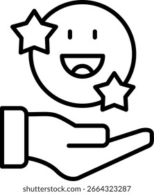 Revisão positiva Linha vetor Ícone Design