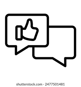 Positive Review Vector Line icon design