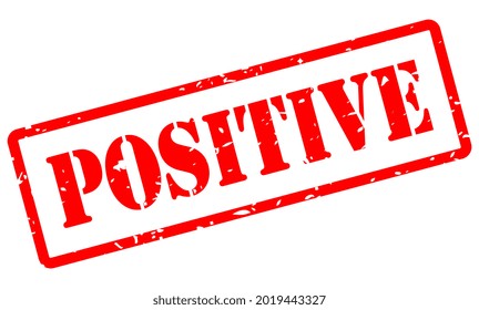 Positiver Kautschukvektor-Stempel einzeln auf weißem Hintergrund
