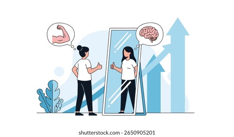Positive self image and mental health mindset for personal growth and success