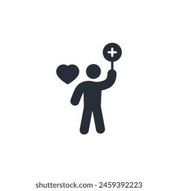 Positive Self Talk icon. vector.Editable stroke.linear style sign for use web design,logo.Symbol illustration.
