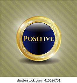 Positive shiny badge