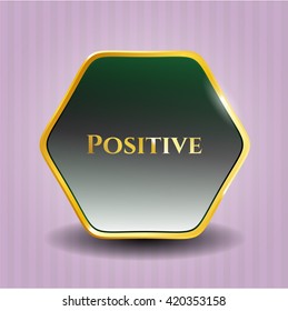 Positive shiny badge
