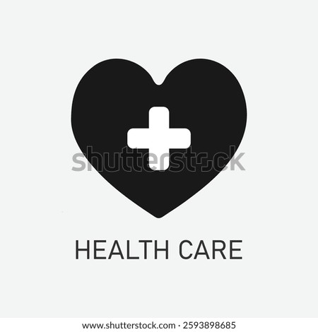 Positive sign with love icons. solid style vector.