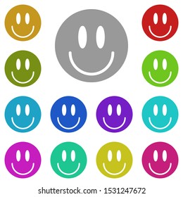 positive smile multi color icon. Simple glyph, flat vector of universal icons for UI and UX, website or mobile application