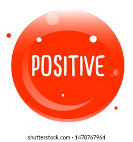 POSITIVE stamp isolated on white