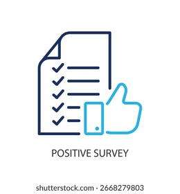 Ícones positivos do vetor de linha fina de pesquisa.