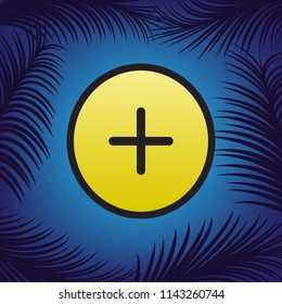 Positive Symbol Plus Sign Vector Golden Stock Vector (Royalty Free ...