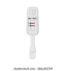 Positive test for HIV and AIDS infection, color isolated vector illustration in a flat style on a white background, banner, poster, educational material, textbook, clipart, information