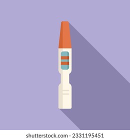 Vector plano del icono de resultado de prueba positivo. Laboratorio médico. Medicina digital