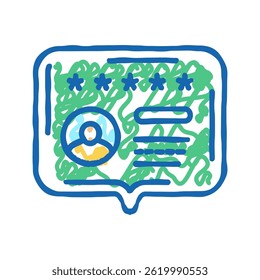 positive testimonial customer doodle icon sketch vector. positive testimonial customer sign. isolated symbol illustration