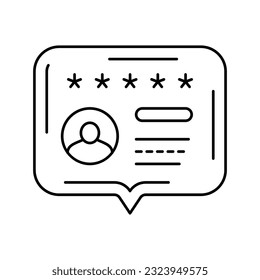positive testimonial customer line icon vector. positive testimonial customer sign. isolated contour symbol black illustration