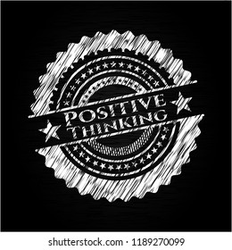 Positive Thinking chalkboard emblem