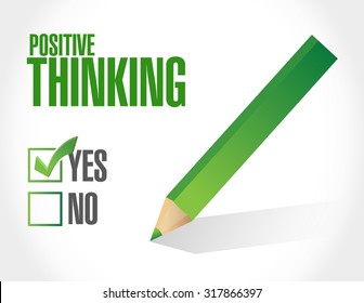 positive thinking check mark of approval sign concept illustration design graphic