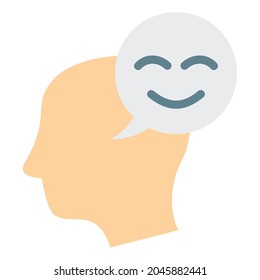 positive thinking concept single isolated icon with flat style