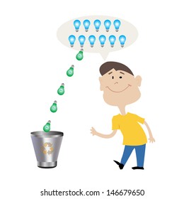 Positive thinking concept vector