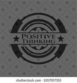 Positive Thinking dark badge