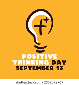 Positive Thinking Day. September 13. Eps 10.