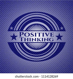  Positive Thinking with denim texture