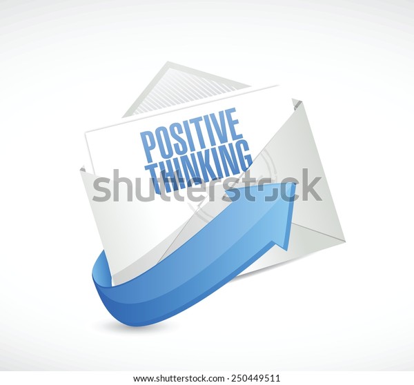 Positive Thinking Email Illustration Design Over Stock Vector (Royalty ...