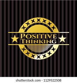 Positive Thinking golden badge
