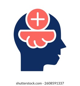 Positive Thinking Icon Element for Design