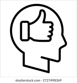 Elemento de icono de pensamiento positivo para el diseño