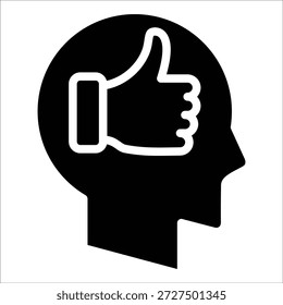 Elemento de icono de pensamiento positivo para el diseño