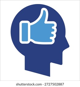 Elemento de icono de pensamiento positivo para el diseño