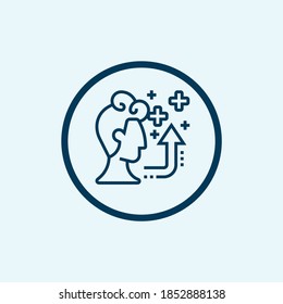 positive thinking icon isolated on white background from women health collection. positive thinking icon trendy and modern positive thinking symbol for logo, web, app,