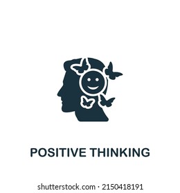 Positive Thinking icon. Monochrome simple Business Motivation icon for templates, web design and infographics