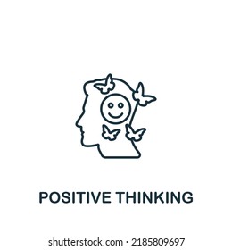 Positive Thinking icon. Monochrome simple Business Motivation icon for templates, web design and infographics