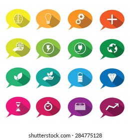 Positive thinking icons set balloon