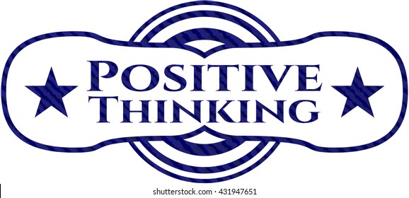 Positives Denken mit jean-Textur