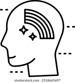 Positive thinking Line vector Icon Design