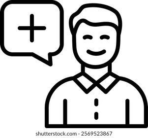 Positive thinking Line Vector Icon Design