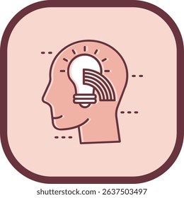 Positive thinking Line vector Icon Design