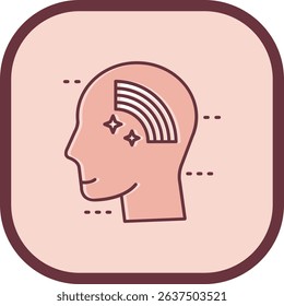 Positive thinking Line vector Icon Design
