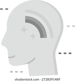 Pensamento positivo Linha vetor Ícone Design